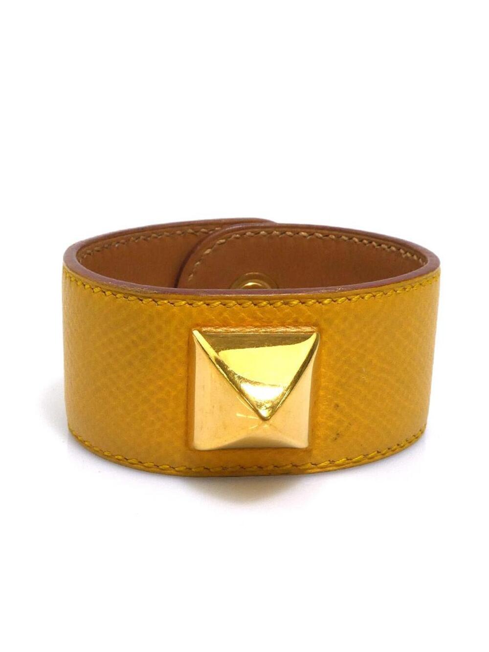 Auth Hermes Medor Bracelet Yellow Gold #303115H14B